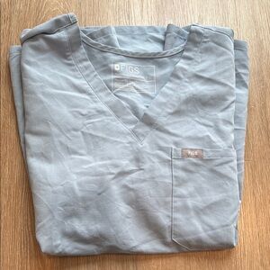 Figs light blue Scrub Top